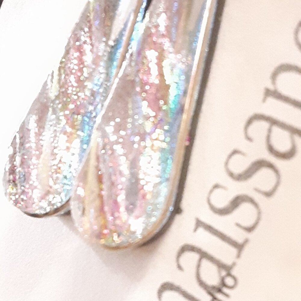 CLOSET SALE!!    New Multicolored Dichroic Glass Earrings - Picture 14 of 16